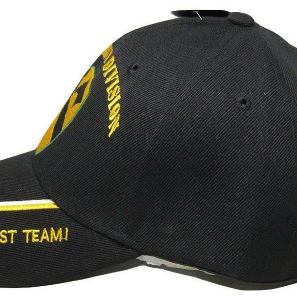 U.S. Army 1st Cavalry Division Hat Shadow Black Em - Picture 6 of 6